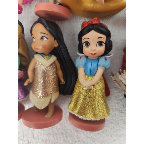 Lot of 10 Disney Animators Collection Mini Princess Doll Figures 3.5” - Picture 4 of 10